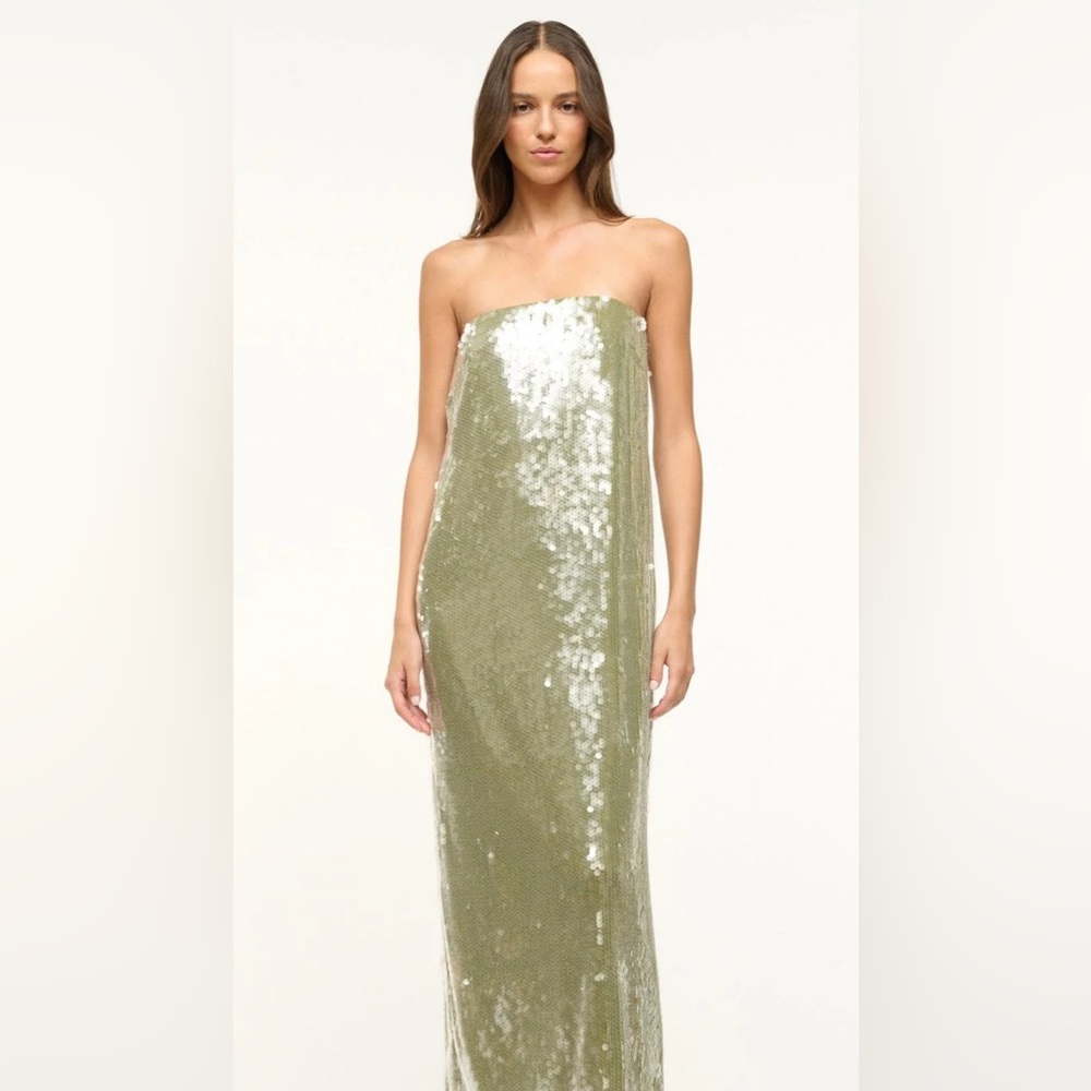 NWT STAUD Casey Dress Garden Moss